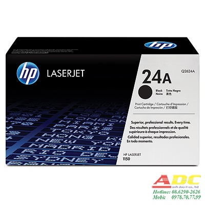 Mực in HP 24A Black LaserJet Toner Cartridge (Q2624A)